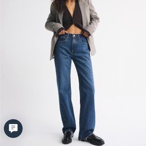 NWT Abercrombie and Fitch 90s high waist straight jeans sz 26 long